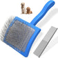 2-Piece Dog Slicker Brush & Comb Set for Grooming Detangling & Hair Removal