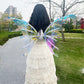 2Pcs LED Electric Butterfly Wings Light Up Moving Butterfly Wings with LED Lights and Music
