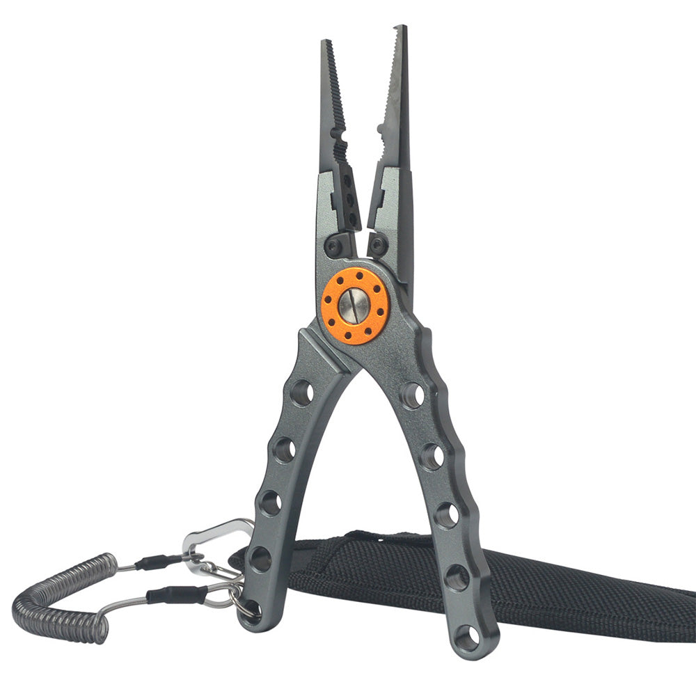Aluminum Fishing Pliers Fishing Multitool Hook Remover Braided Fishing Line Cutting and Split Ring