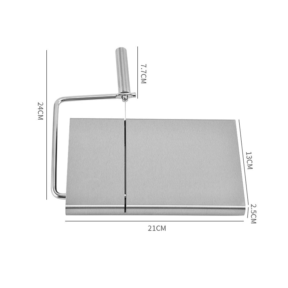 Cheese Slicer Stainless Steel Cheese Cutter with 5 Replacement-wires wth Scale