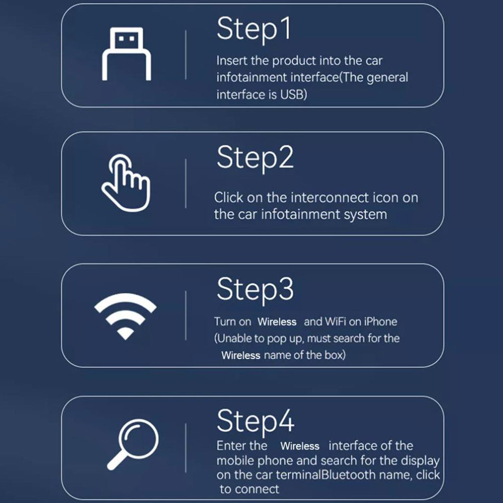 Wireless Android Auto Apple Carplay Adapter USB Car Dongle Connect Box