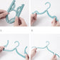 Foldable Travel Hanger Set with Clips and Storage Bag