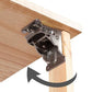 4Pcs 90 Degree Self Locking Folding Hinge for Tables Chairs and Workbenches