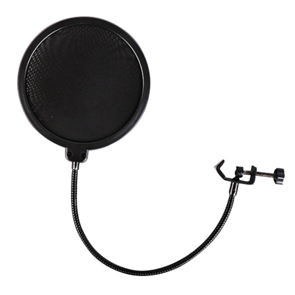 2Pcs Double Layer Microphone Pop Filter Shield Round Shape Mic Mask for Studio Recording
