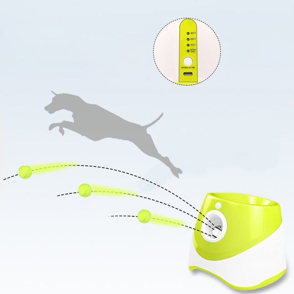 Pet Tennis Ball Toy Automatic Launcher Machine with 3 Balls