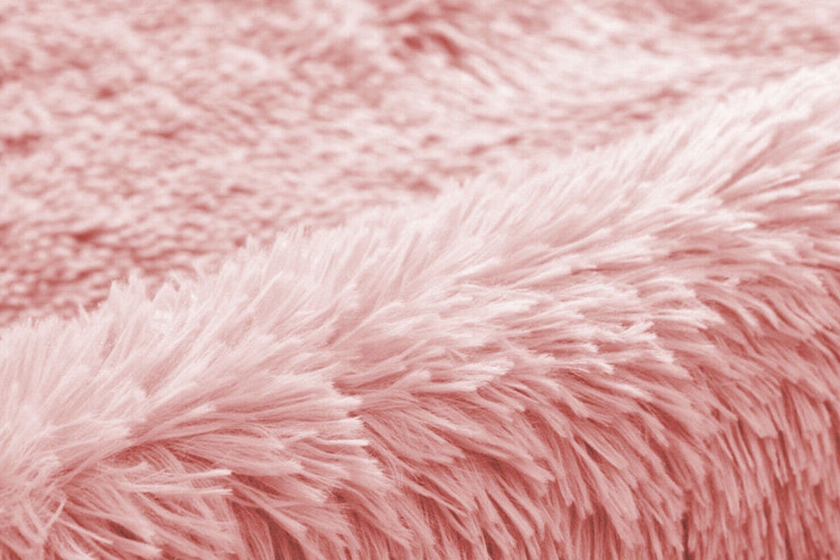 Non Slip Shaggy Bath Mat Ultra Soft Thick Fluffy Pile Non Slip Bath Rug-Pink