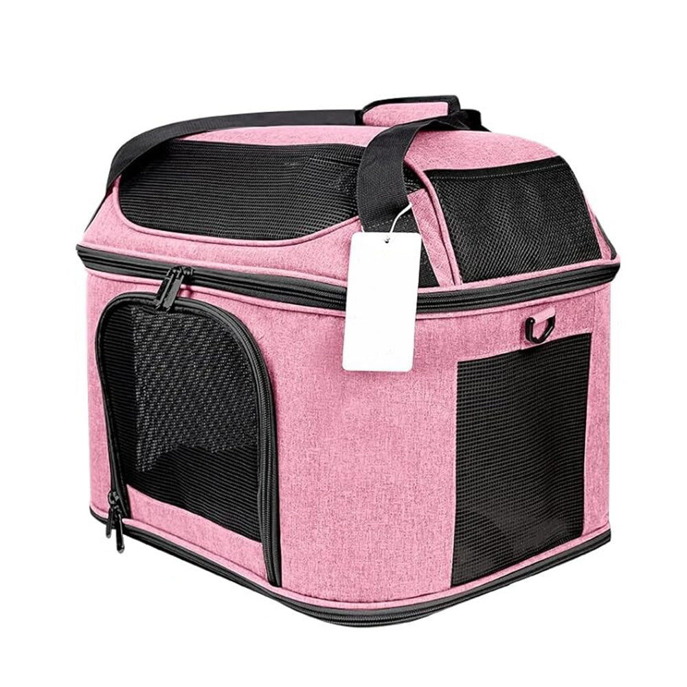 Breathable Pet Carrier Foldable Cat Travel Bag Shoulder Bag