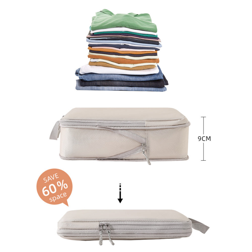 4Pcs Travel Storage Compression Luggage Bags Packing Cube Organizer
