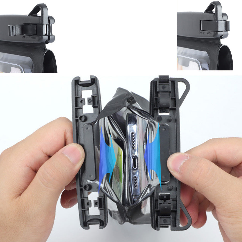 9.5 inch Double Space Water-Resistant Phone Pouch with Lanyard Underwater Seal Case Dry Bag