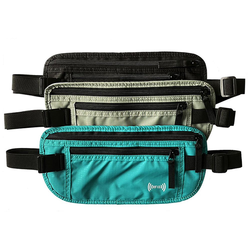 Secure RFID Blocking Money Belt Anti Theft Hidden Fanny Pack Water Repellent Travel Pouch