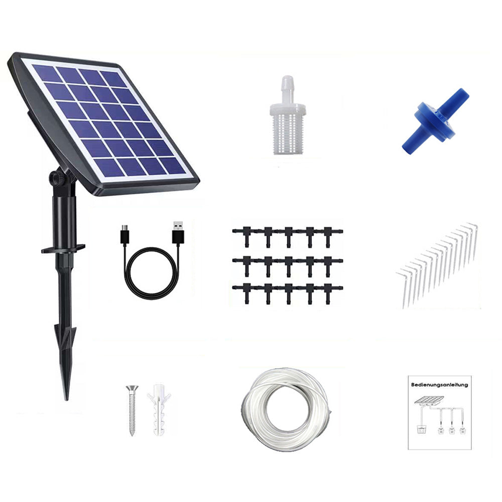 Solar Automatic Drip Irrigation Watering Device Kit Supported Pots Plants