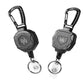 2Pcs Retractable Keychain Heavy Duty Carabiner Badge Holder Tactical ID Badge Reel with Retractable Cord