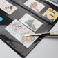 10 Sheet Black Double-Sided Stamp Album Collection Page with 9 Binder Hole