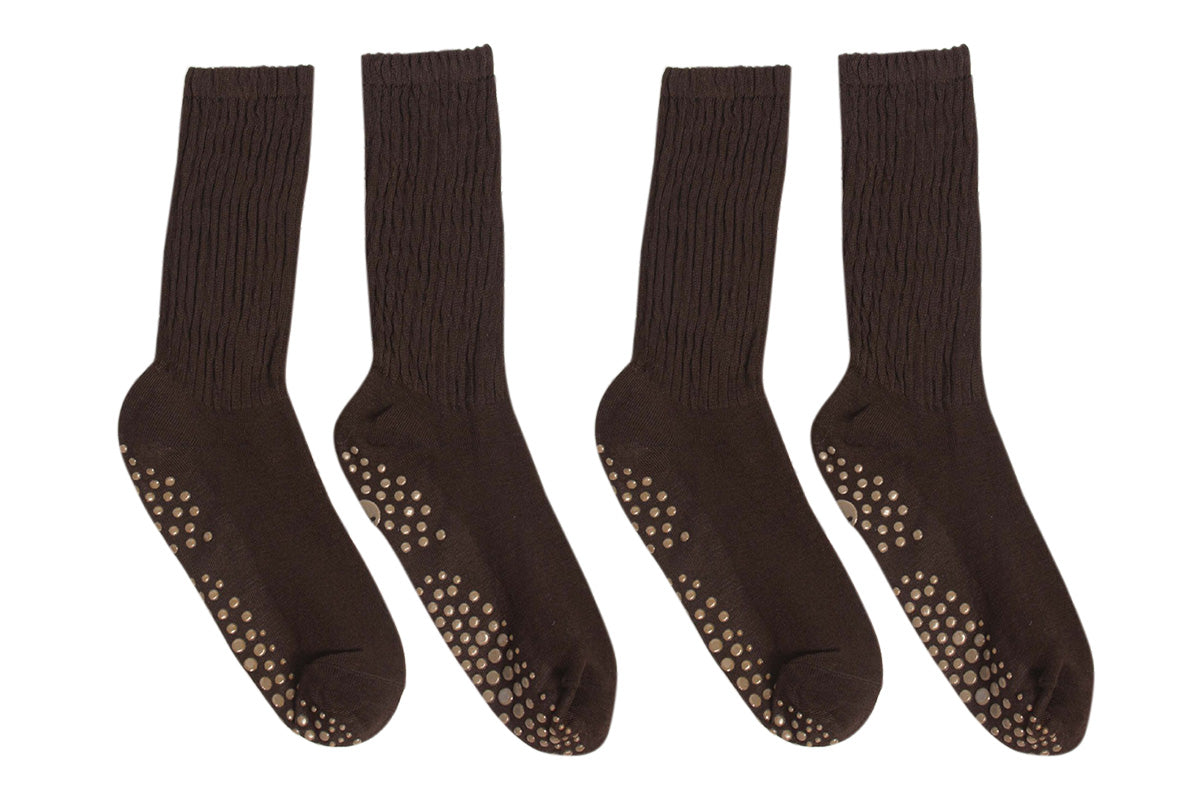 2 Pack Non-Slip Grip Socks for Yoga Pilates