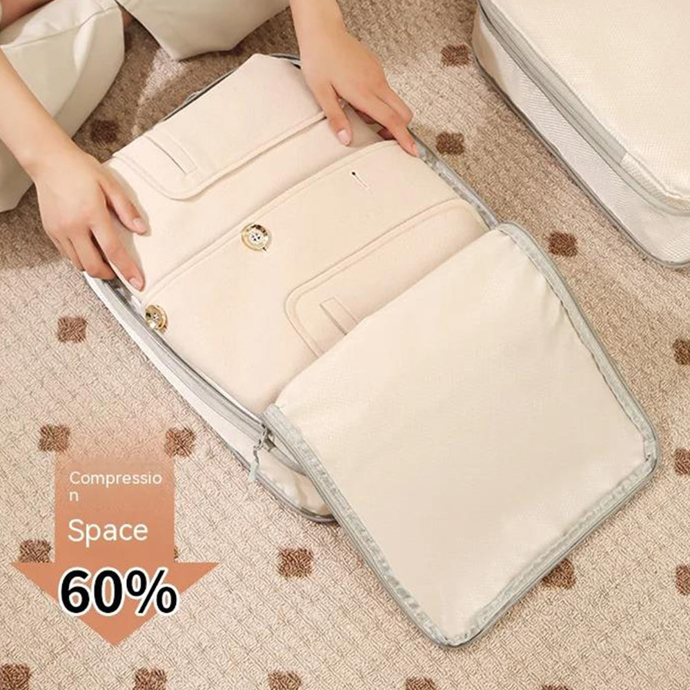 6Pcs Travel Luggage Compression Packing Cubes Storage Bag