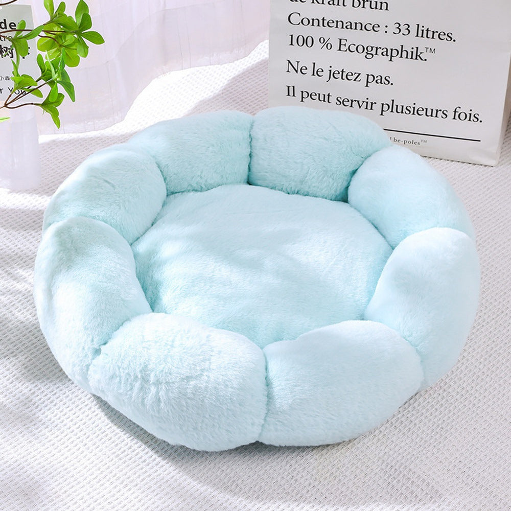 Flower Shape Pet Bed Cat Beds Dog Bed Cats Calming Pet Beds Round Dog Bed-Green