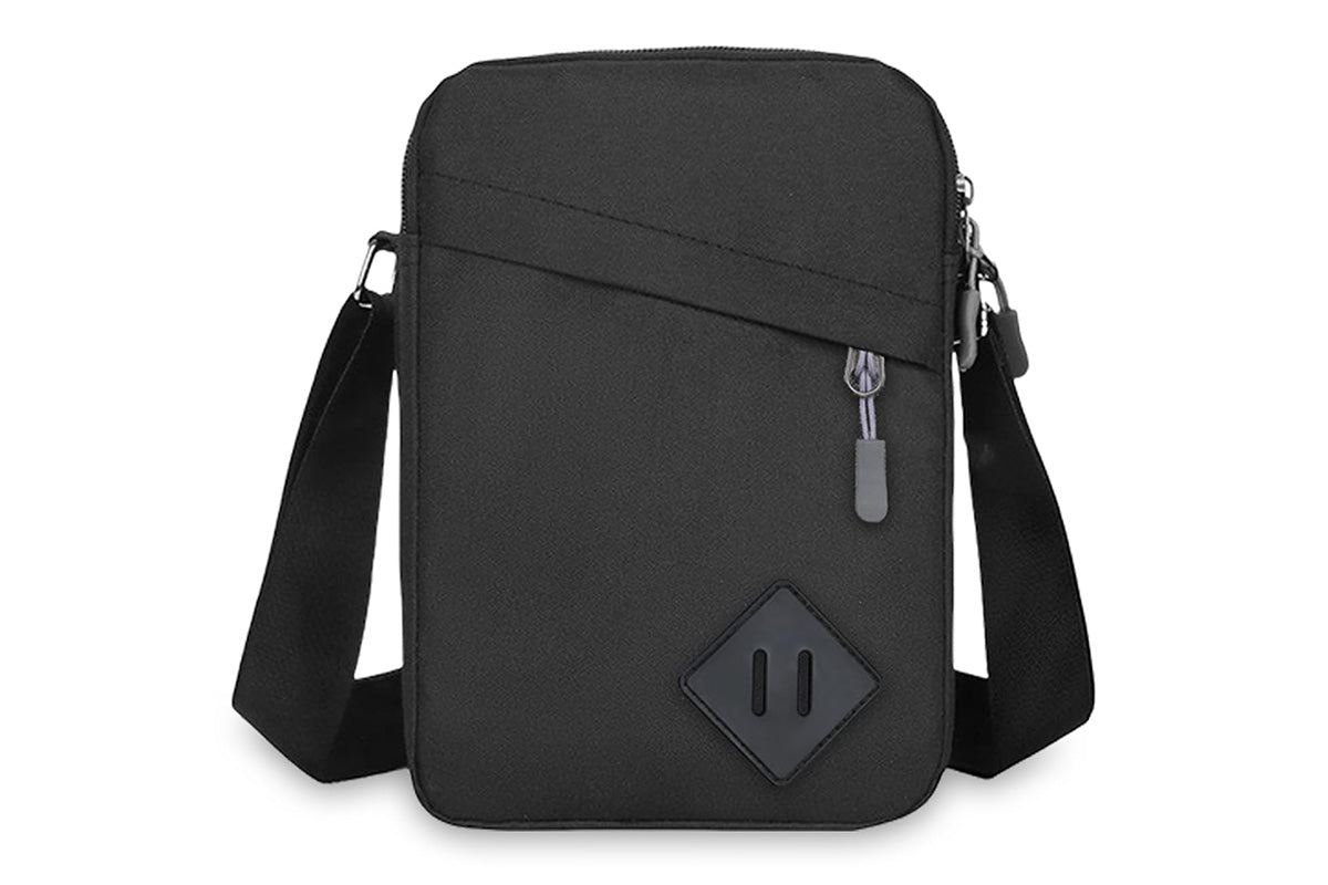 Men's Oxford Crossbody Shoulder Bag with Adjustable Strap and Multi-Pocket Messenger Design