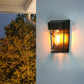 2Pcs Solar Fence Light Water-resistant Outdoor Wall Lamp