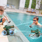 2.4GHz 4WD Amphibious Remote Control Stunt Car Boat with Water Gun Toy
