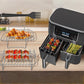 Stainless Steel Dual Basket Grill Sticks Air Fryer Accessories for Ninja DZ201 DZ401