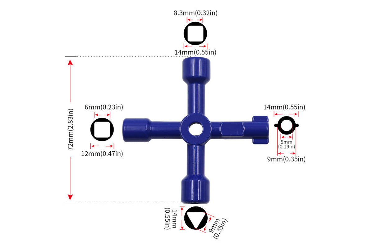 Multi-Functional Electrical Switchboards Key Lock Tools Security Switch Key Wrench