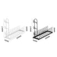 2 Pack Metal Hat Organizer Racks for 8 Caps and 3 Glasses Each
