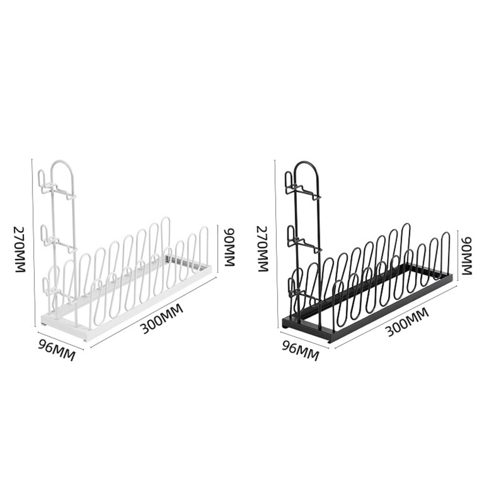 2 Pack Metal Hat Organizer Racks for 8 Caps and 3 Glasses Each