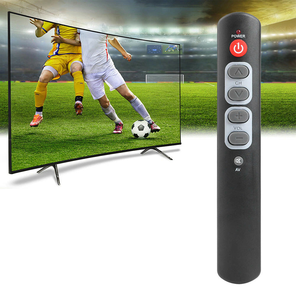 Universal Learning Remote Control for TV Soundbar Elderly Large Button 6 Key Simple