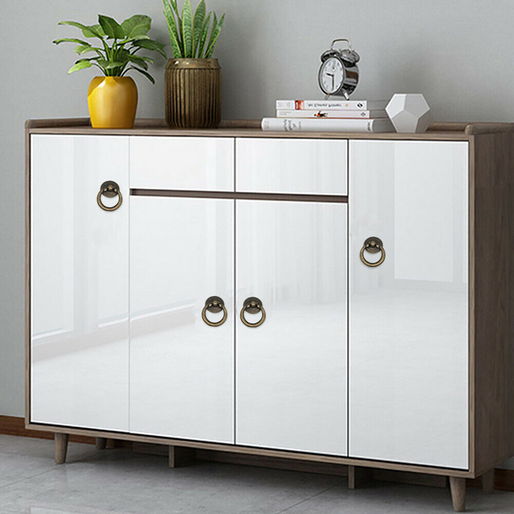 8 Pack Round Cabinet Knobs Zinc Alloy Drawer Pull Handles for Furniture