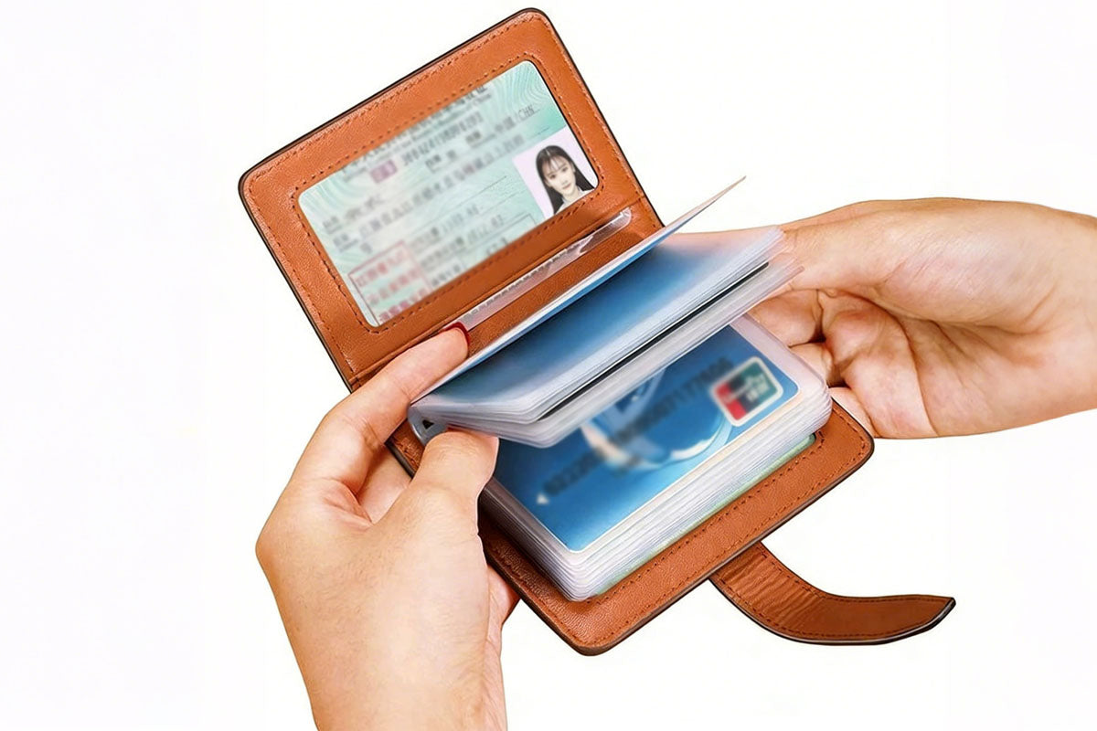 30-Slots Credit Card Holder with 2 ID Windows