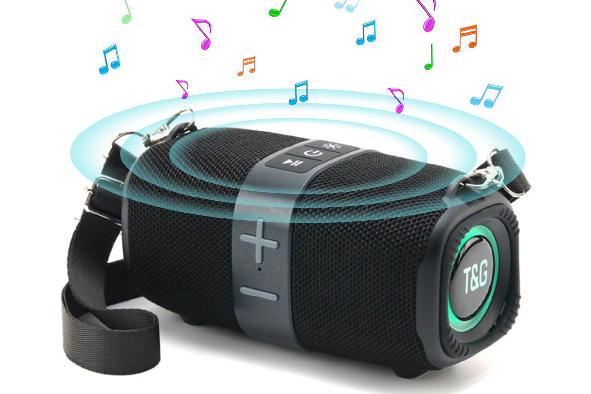 Portable Bluetooth Speaker, Portable Speaker, Bluetooth Speakers Wireless, LED Light Speaker Speakers Wireless Speaker with TF AUX FM for Shower Pool Party