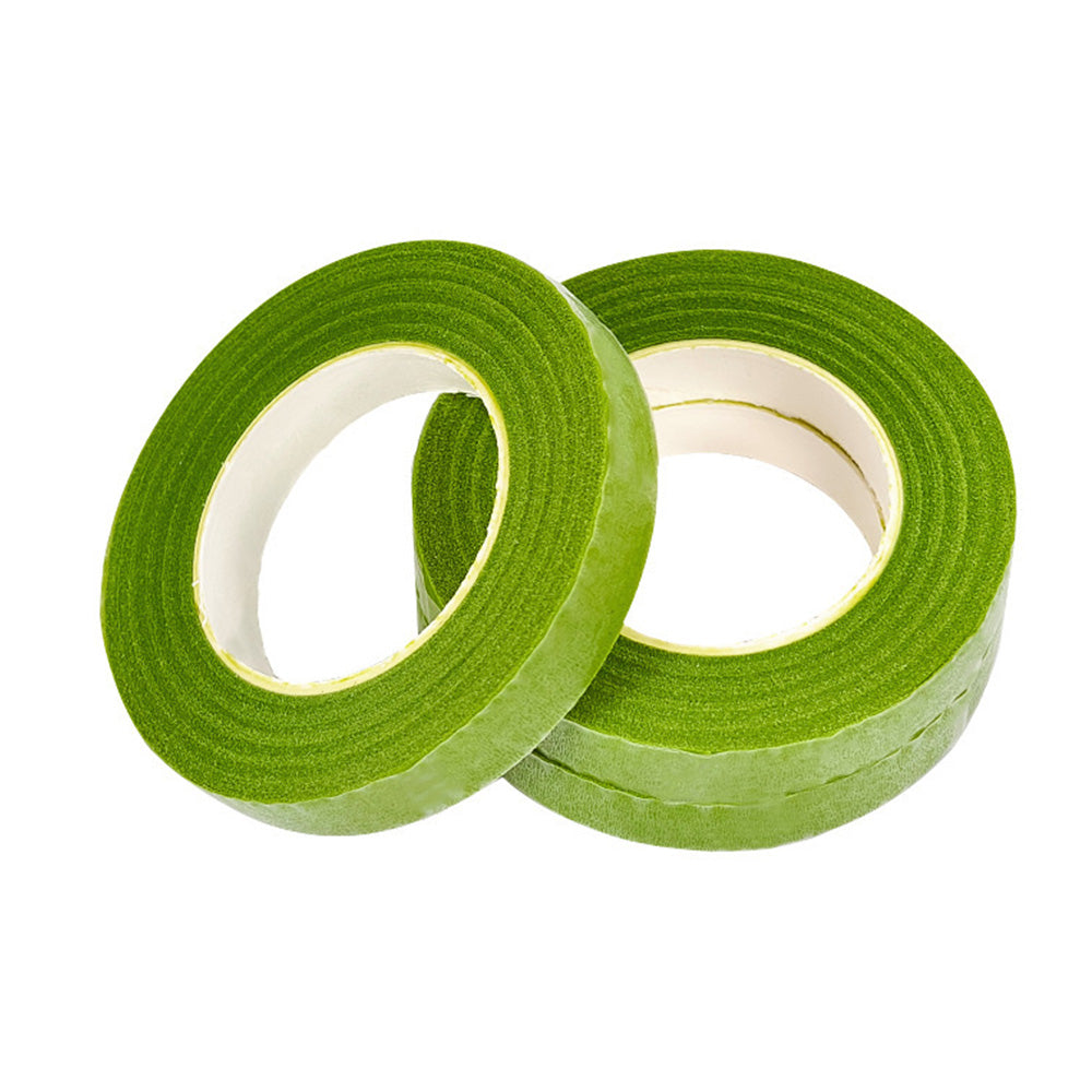 12 Pcs Green Crepe Paper Floral Tape for Bouquet Stem Wrapping and Crafts