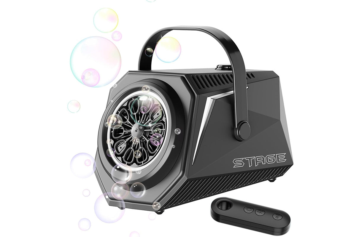 Portable Automatic Bubble Maker Machine Blower LED Light for Parties Wedding