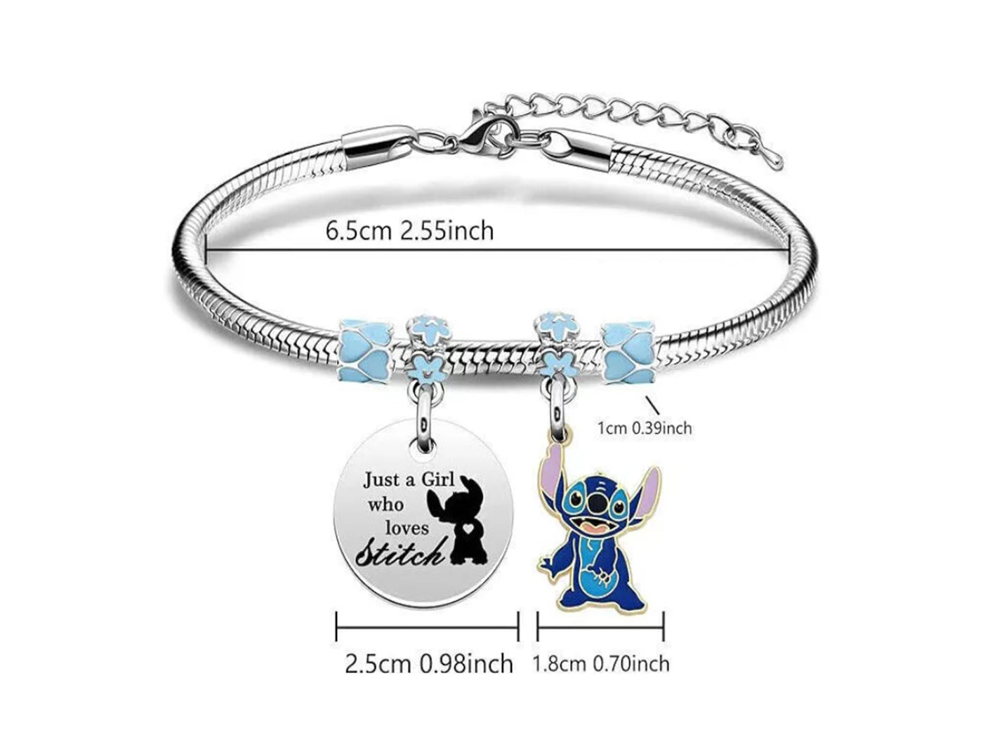Adjustable Lilo & Stitch Inspired Bracelet