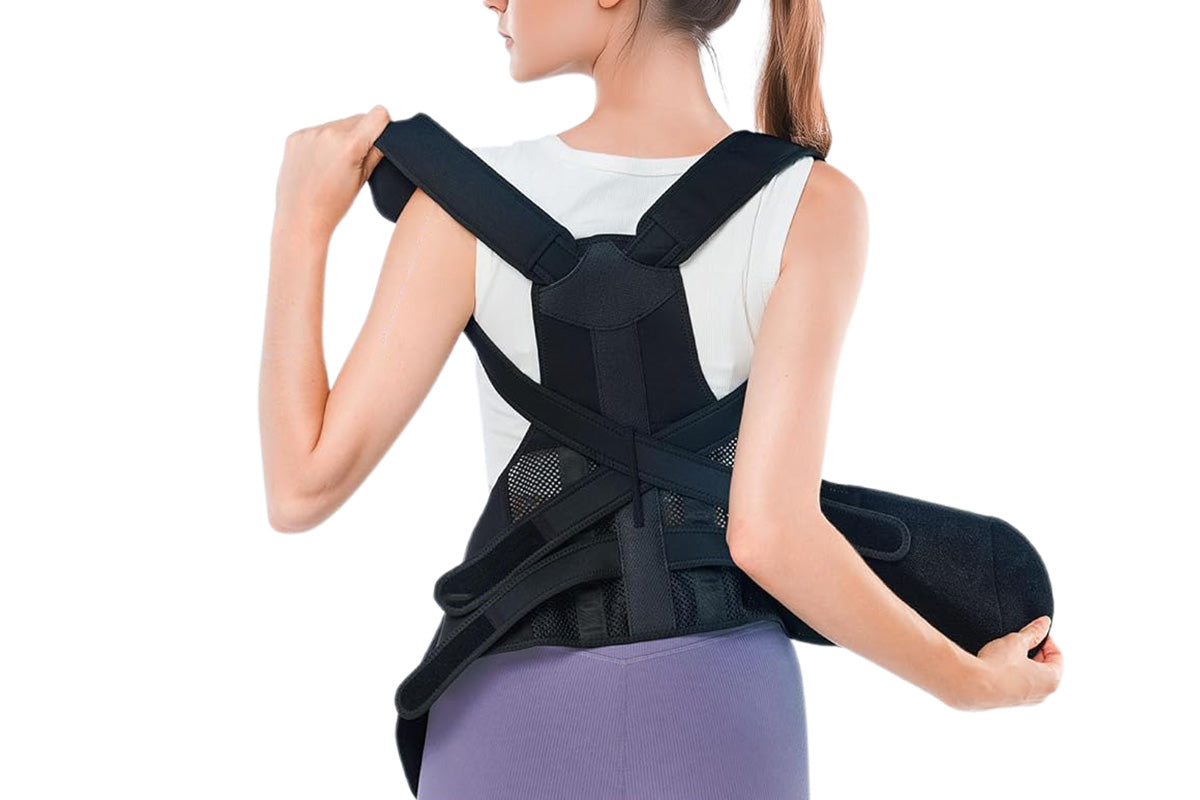 Posture Corrector Back Brace Adjustable Straightener for Improving Back Posture-Black
