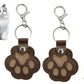 2PCS Pet Paw Shaped Key Chain Pet Fur Storage Key Chain Pet Memorial Gift Key Ring