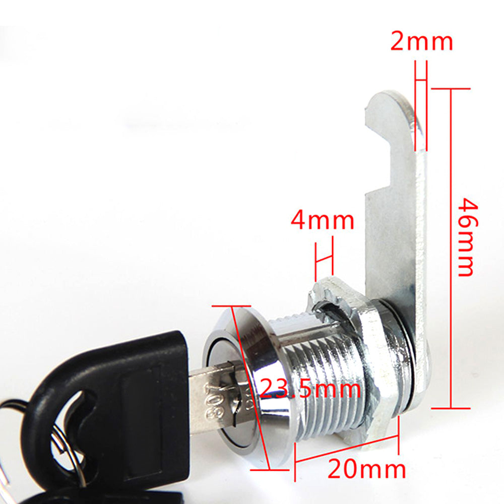 4 Pcs Cam Lock Set with Keys for Cabinet Drawer and Mailbox