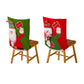 2Pcs Christmas Chair Cover Removable Santa/Snowman Dining Chair Back Cover