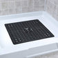 Large Non Slip Shower Mat with Drain Holes Square Shower Mat