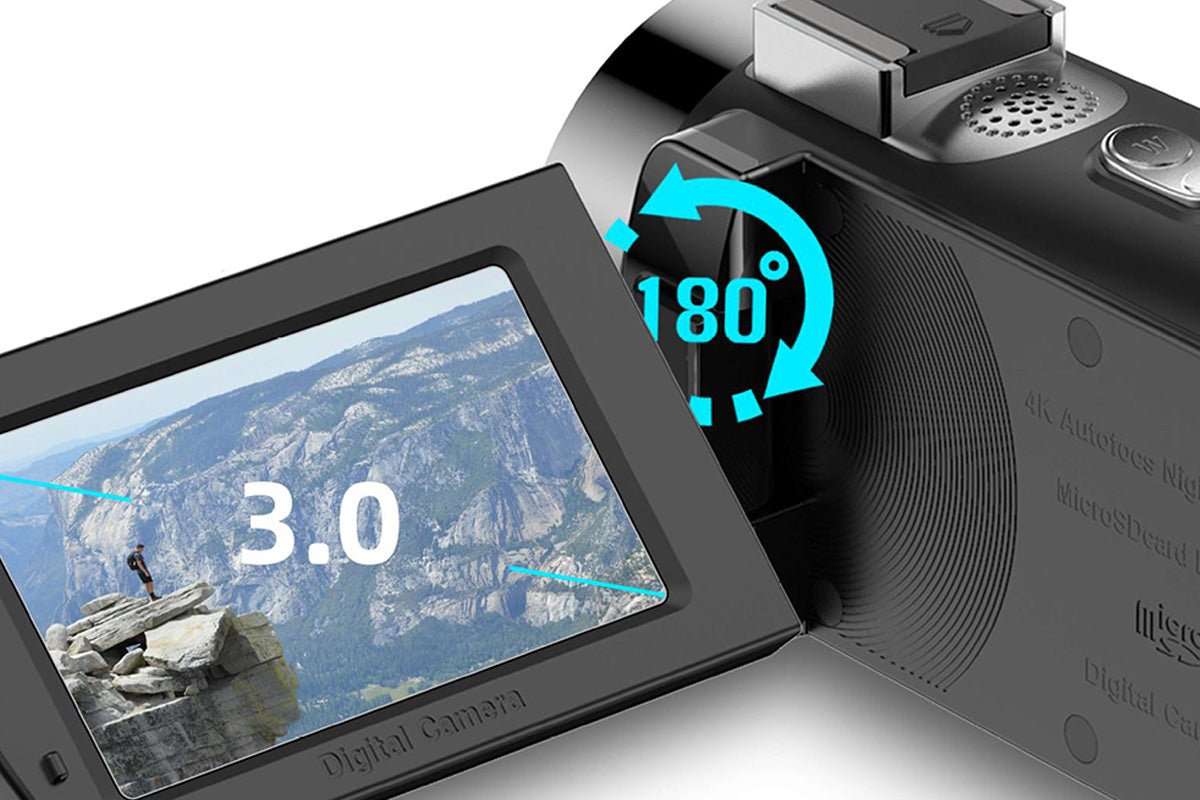 4K Video Camera Camcorder 64MP Vlogging Camera With 28X Digital Zoom for YouTube
