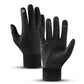 Winter Gloves Waterproof Touchscreen Thermal Ski Gloves for Skiing Running Driving-Black