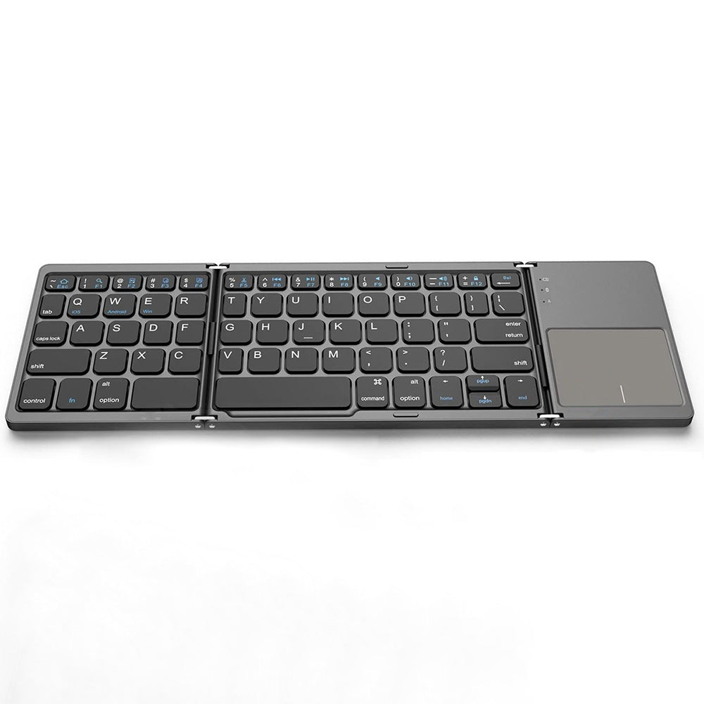 Foldable Bluetooth Keyboard with Touchpad Full-Size Travel Keyboards for Windows iOS Android