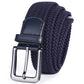 Elastic Braided Stretch Belt Adjustable Men Belt for Golf Pants Casual Shorts Jeans-Dark Blue