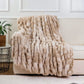 Bubble Tie Dye Throw Blanket Soft Cozy Microfiber Lightweight Warm for Couch-Khaki