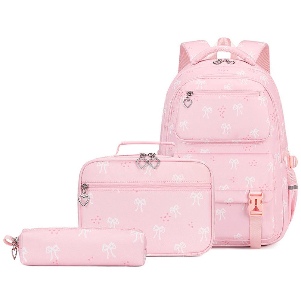 3 Piece Girls School Backpack Set with Lunch Bag Pencil Case