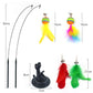 20 Pack Interactive Cat Feather Suction Cup Wand Toy Set