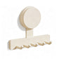 5 Hook Suction Cup Towel Rack Wall Mounted No Drill Bathroom Holder for Shower