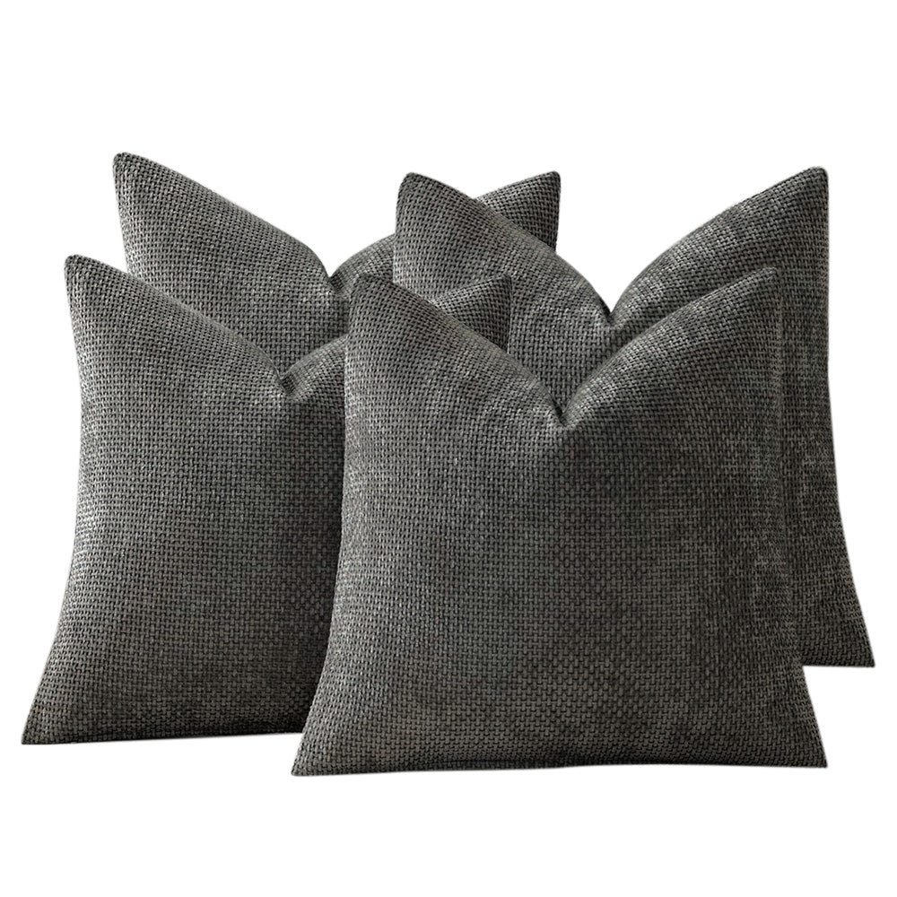2X2 Pack Chenille Knit Throw Pillow Covers for Couch Bed