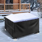 Waterproof Anti-UV Outdoor Furniture Dust Cover with Drawstring and Buckles