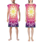 74*110cm Hooded Poncho Bathrobe Mandala Changing Robe Towel Beach Bath Quick Dry
